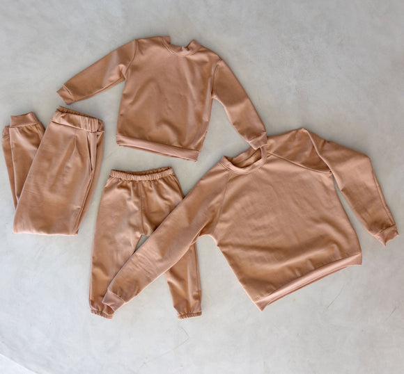 Kids Unbrushed Fleece Tracksuit - Sprout Heritage