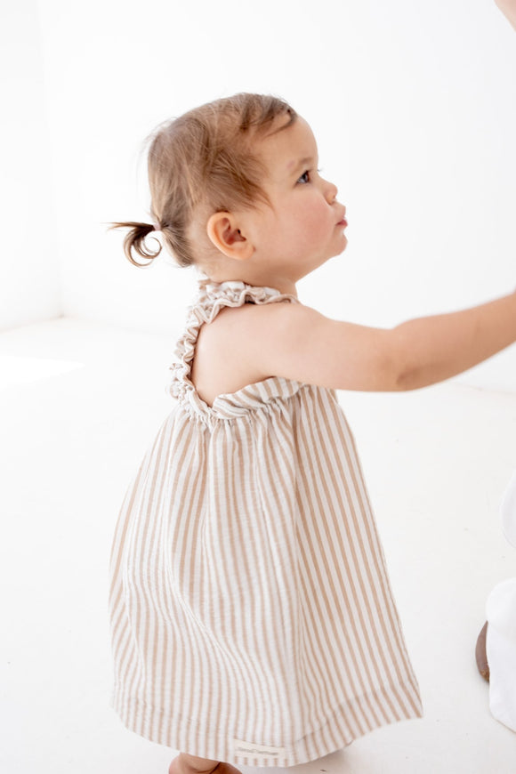 Crossover Dress | Stripes - Sprout Heritage