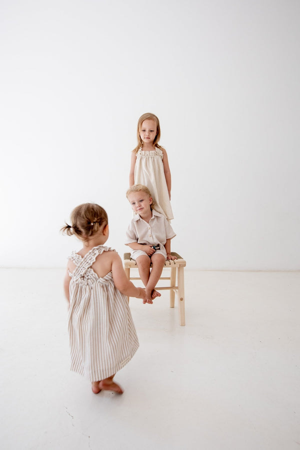 Crossover Dress | Stripes - Sprout Heritage